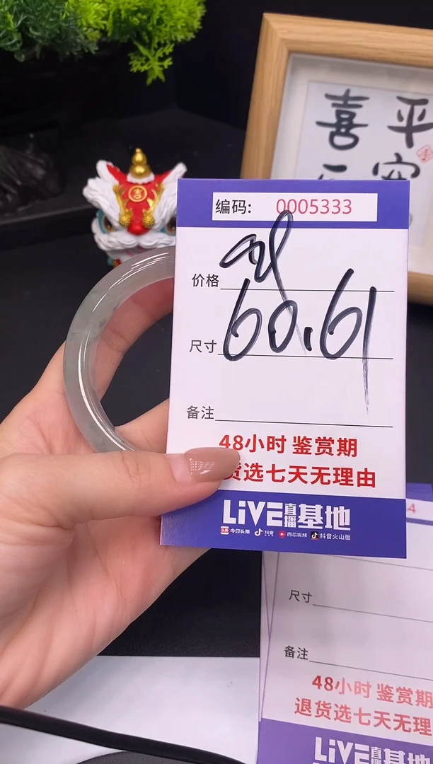 未镶嵌手镯翡翠0005333