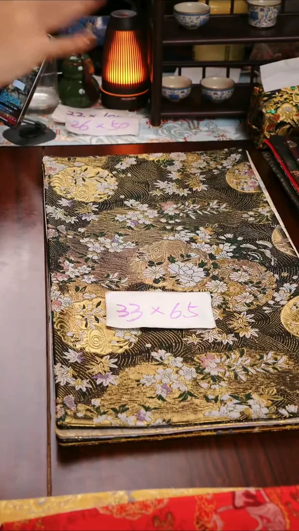 【西阵织繁华团双面】中国风干泡织锦茶席33*65