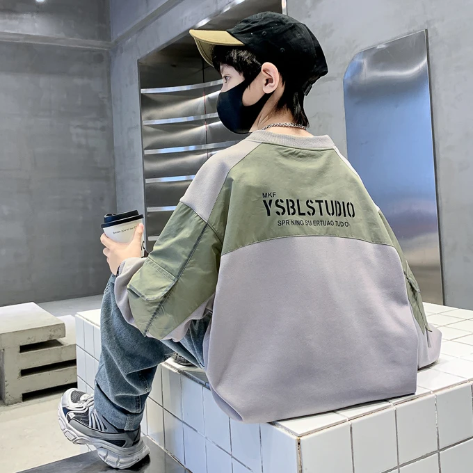 男童春装卫衣2025年新款儿童洋气时髦炸街韩版宽松春秋上衣打底衫