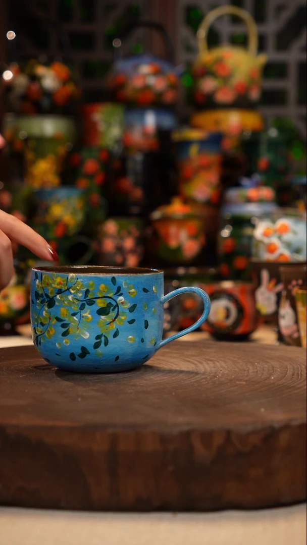 紫砂 油画手绘釉下彩