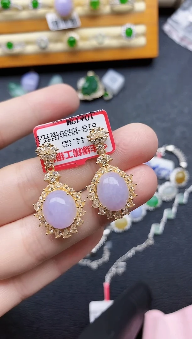 银S925镶嵌戒指翡翠1