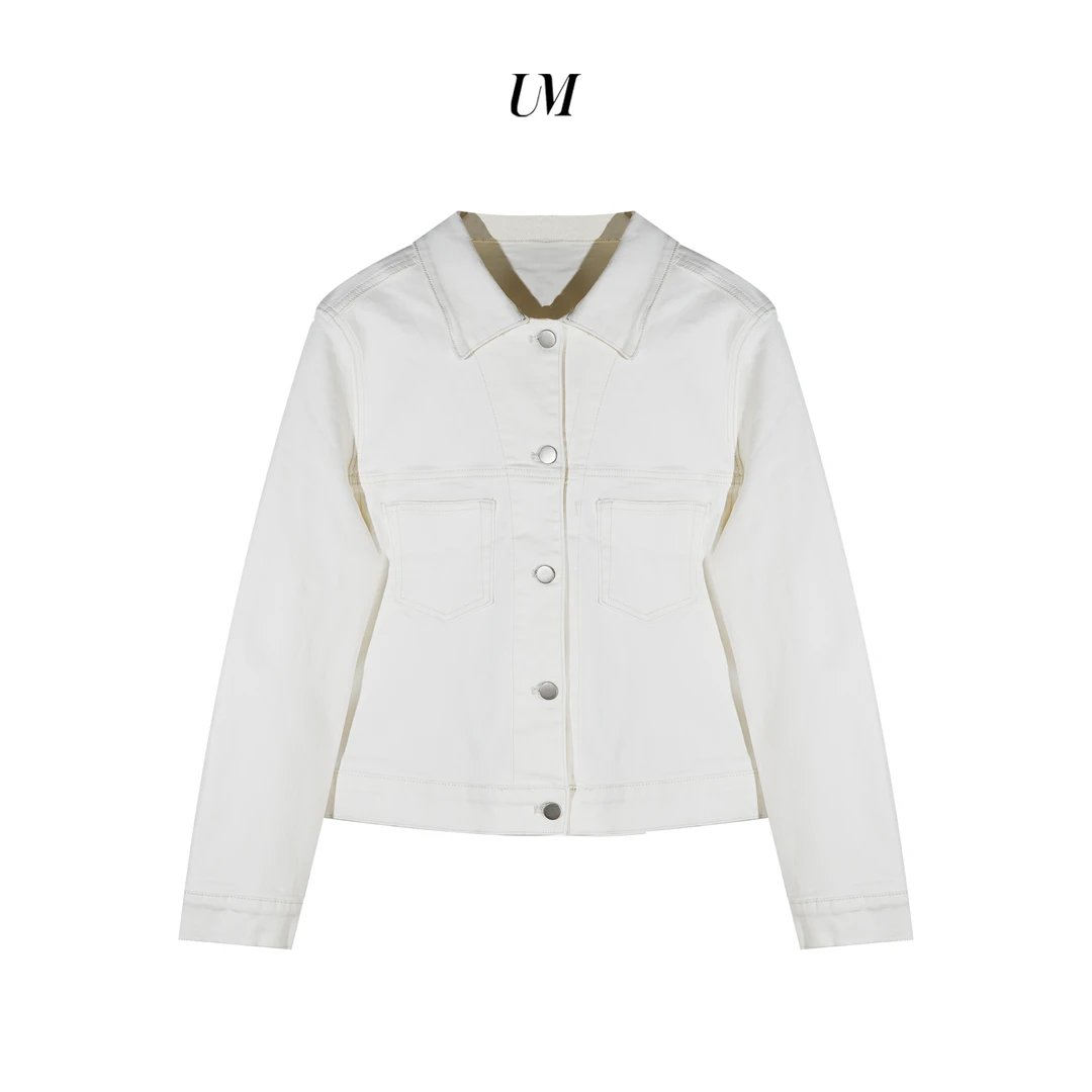 【U.M】旅行者复古水洗深色牛仔服牛仔夹克