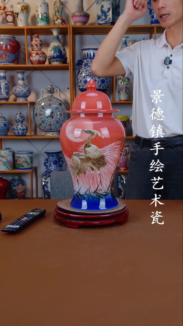 现代景德镇手工手绘陶瓷摆件13
