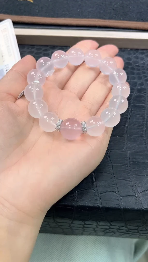 未镶嵌手链水晶54号原创奶白晶单圈13+mm