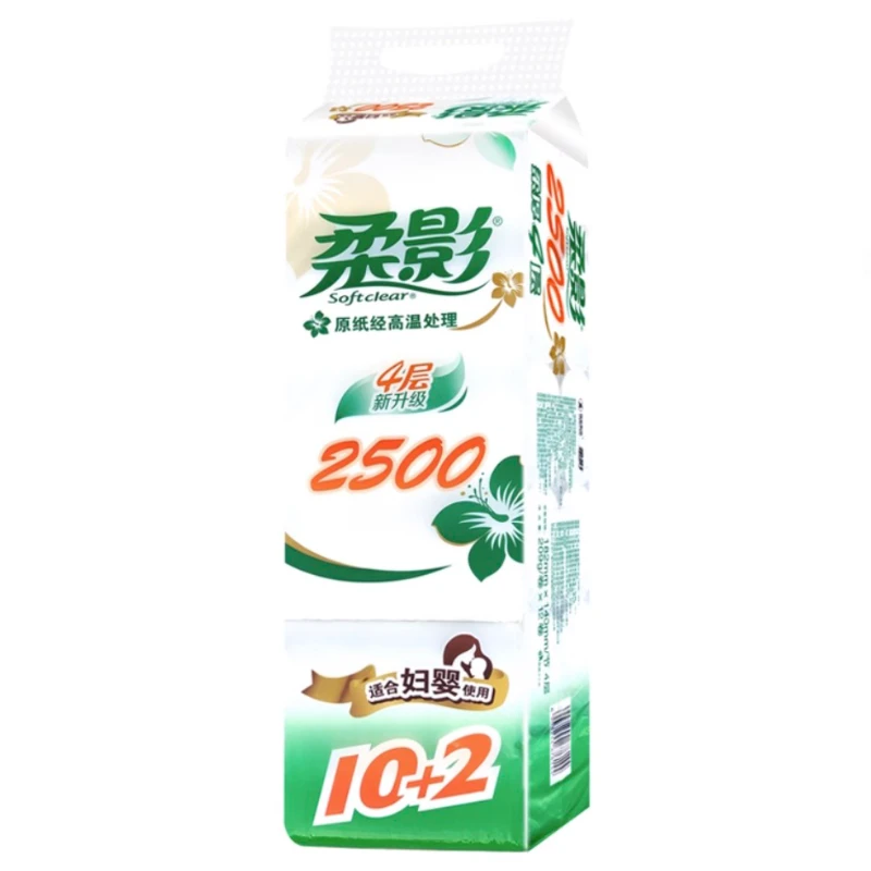 心相印柔影1412四层无芯卫生纸 2.5kg/提