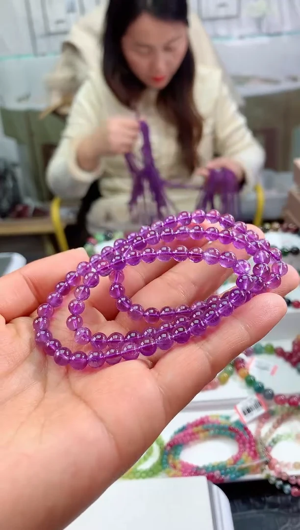 【闪购商品】紫晶手串未镶嵌多样性发一条