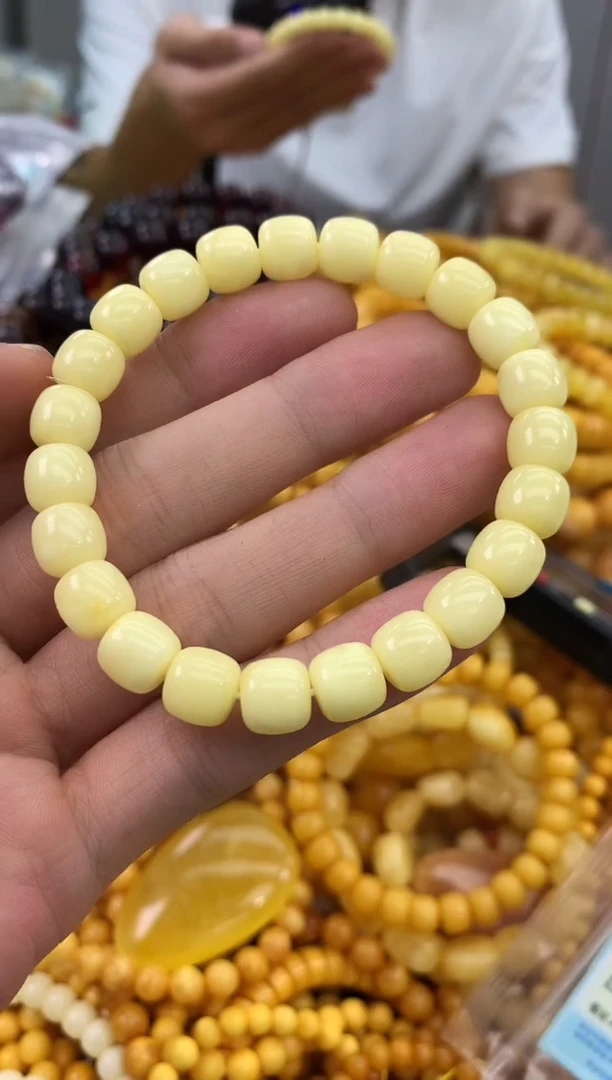 裸石蜜蜡未镶嵌手串