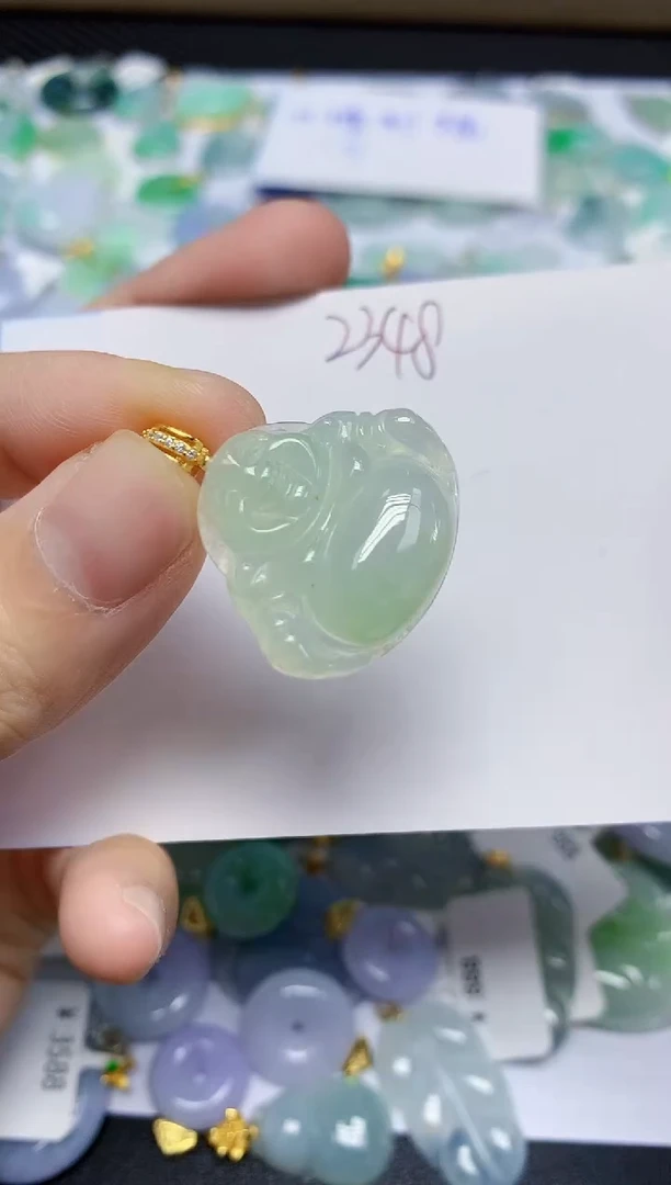 翡翠未镶嵌颈饰天然缅甸翡翠A货
