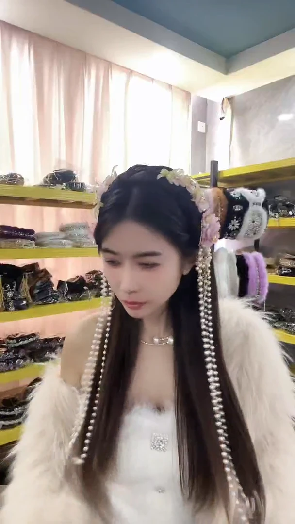 合金布艺花海发箍