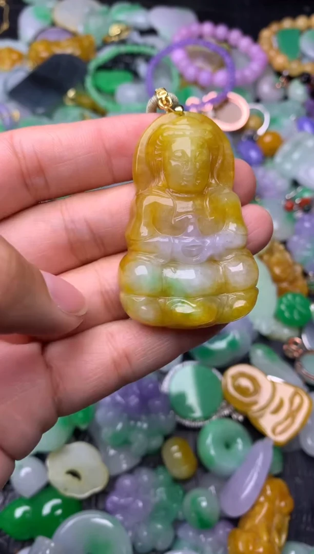 颈饰未镶嵌翡翠缅甸翡翠吊坠