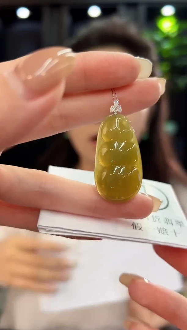 吊坠(不含链)18K金镶嵌翡翠  缅料A货/支持复检/一件