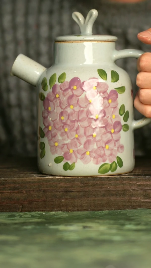 陶瓷青诗集手工手绘瓷器