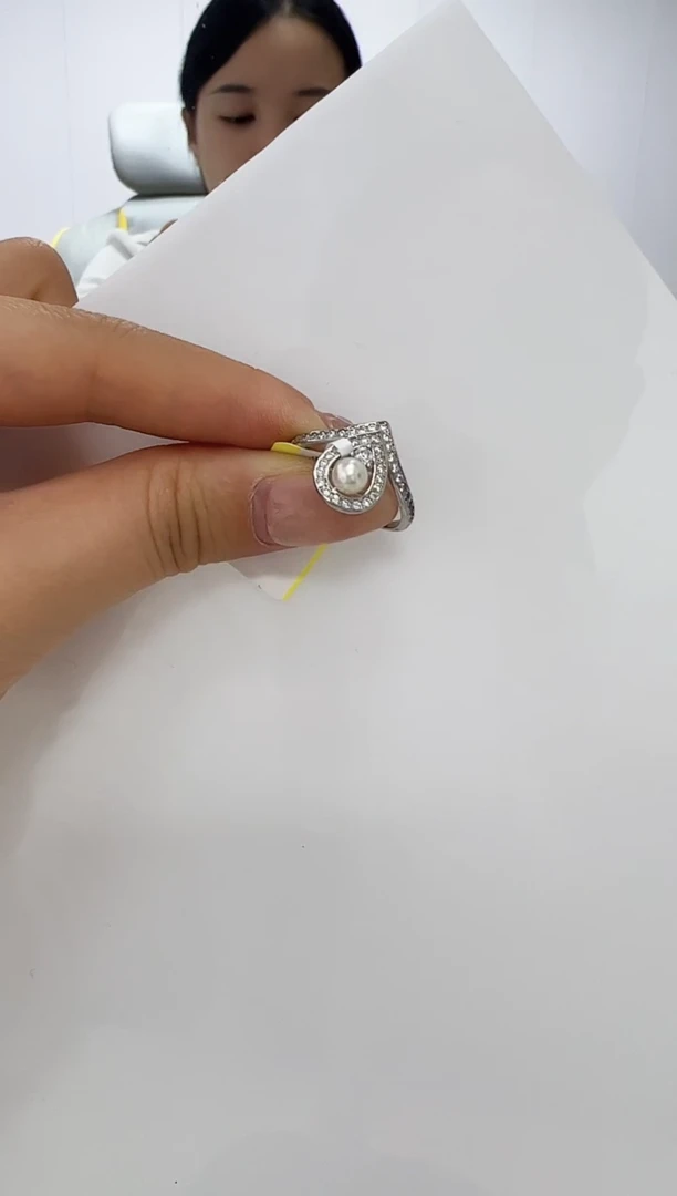 【闪购商品】海水珍珠DA银S925镶嵌戒指  C615