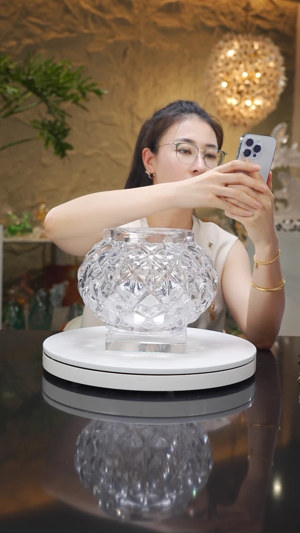 琉璃手工艺品福利水晶花瓶