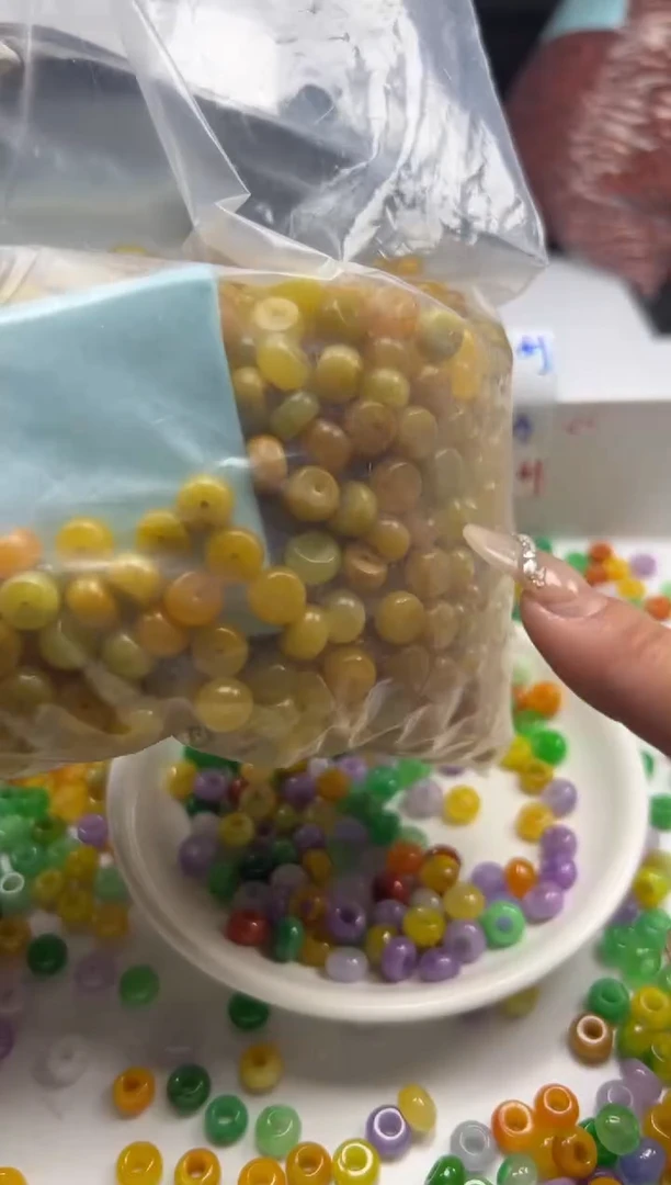 翡翠未镶嵌颈饰w1775黄翡算盘8*4mm*15颗