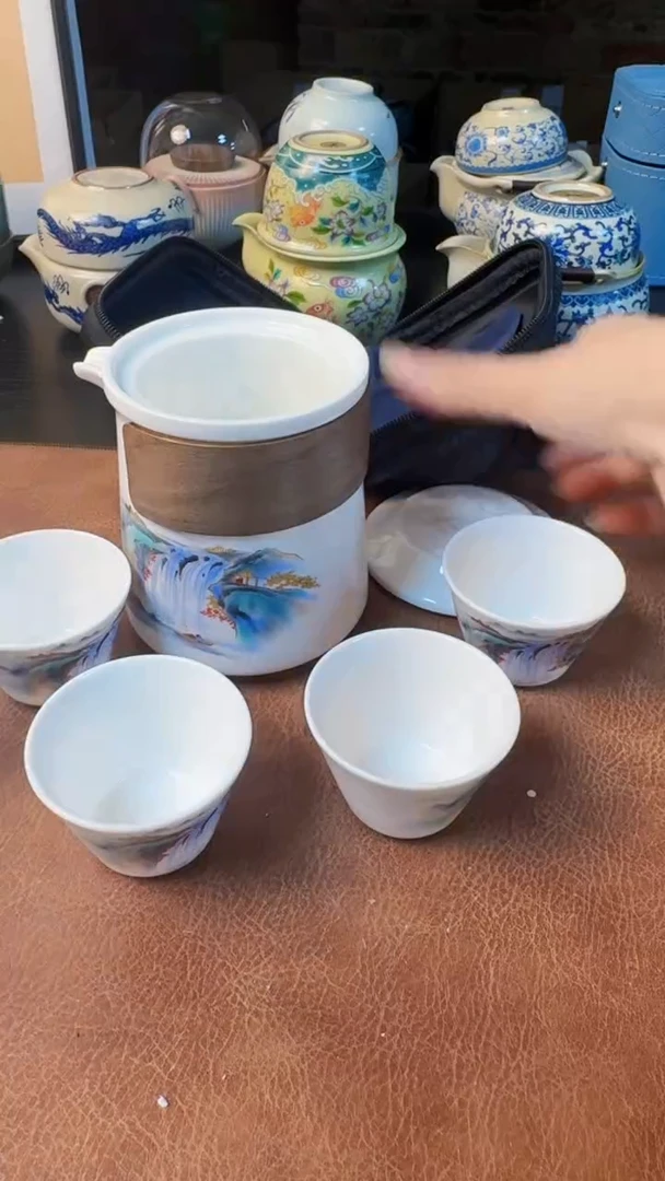 【闪购商品】杯德化白瓷，快客茶具