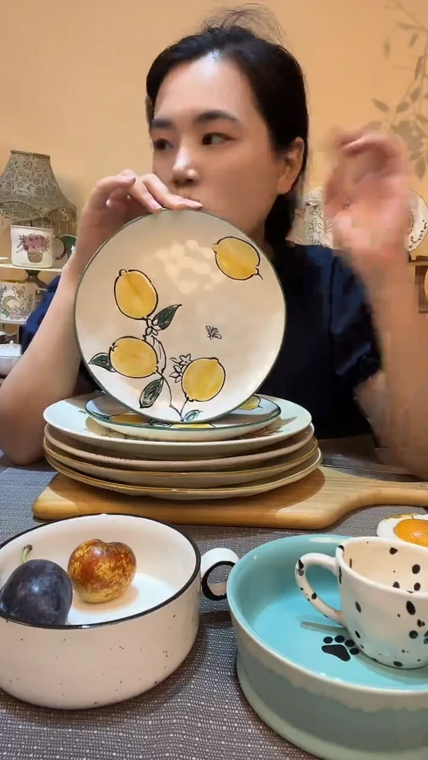 瓷片8英寸盘 微瑕介意勿拍