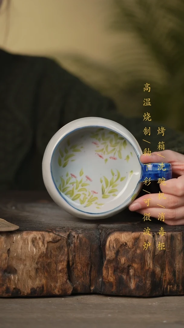 瓷片景德镇高温釉下彩可微波烤箱洗碗机