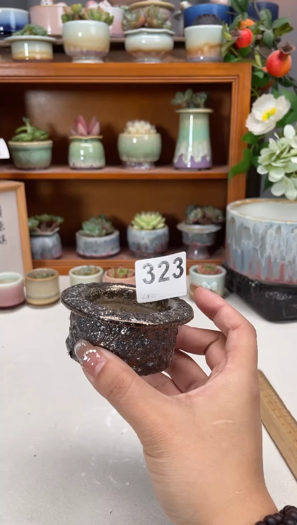 瓷片323知木小芳花盆