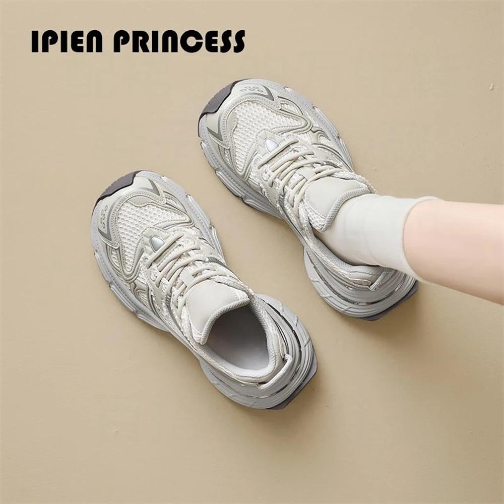 厚底老爹鞋女2025春秋季新款超火运动鞋增高小个子洋气跑步休闲鞋