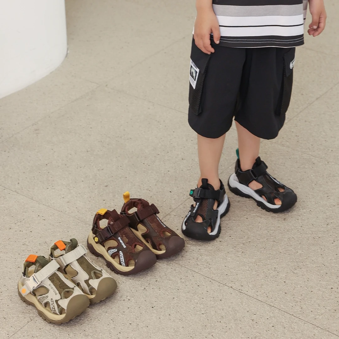 夏款三色休闲凉鞋暗棕色/黑豆色/军绿色 2197