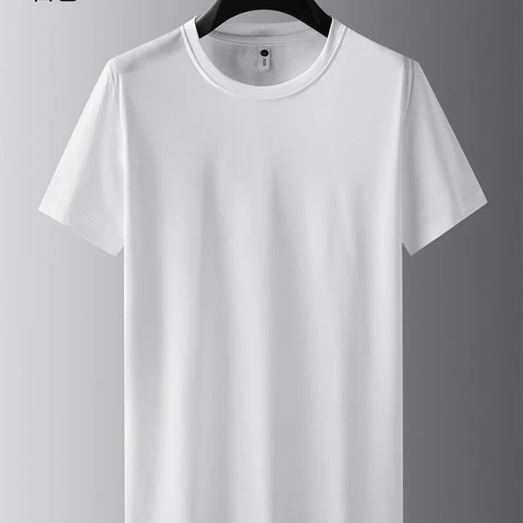 【冰丝速干】 t恤短袖男夏季新款上衣纯色圆领简约基础款宽松男装