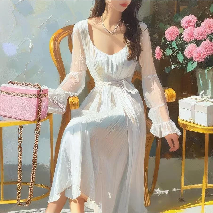 叫到名字 备注号码下单 连衣裙夏季百搭收腰吊带裙 no退no换