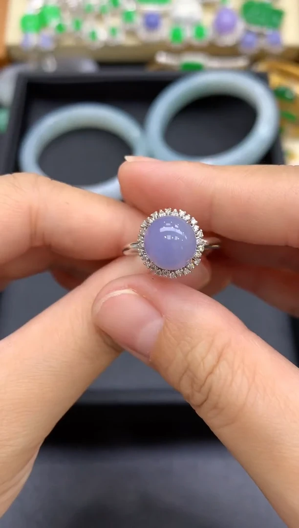 18K金镶嵌戒指翡翠553-中国好珍宝