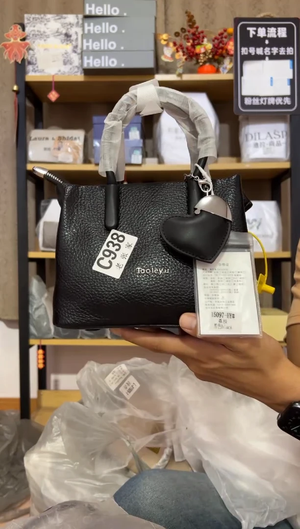 小牛剖层皮革老张家女包938
