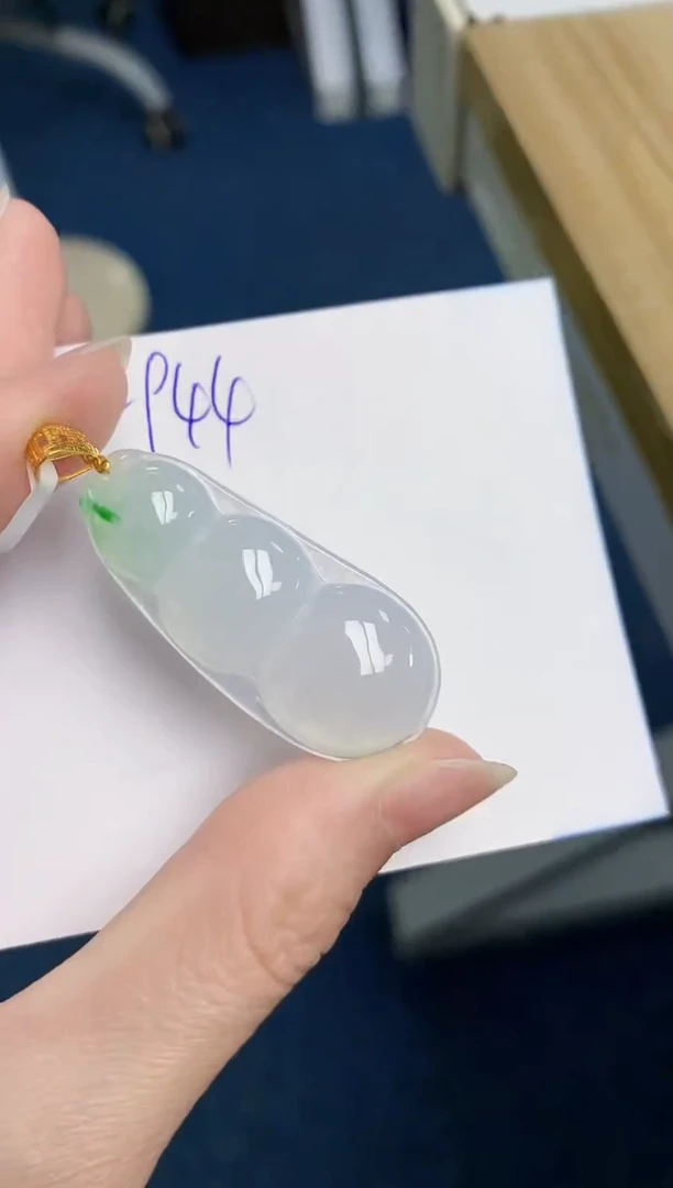 颈饰18K金镶嵌翡翠天然缅甸A货翡翠百元以上9元证书费自理