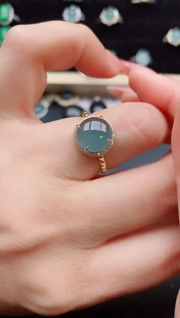 【闪购商品】翡翠戒指银S925镶嵌80000