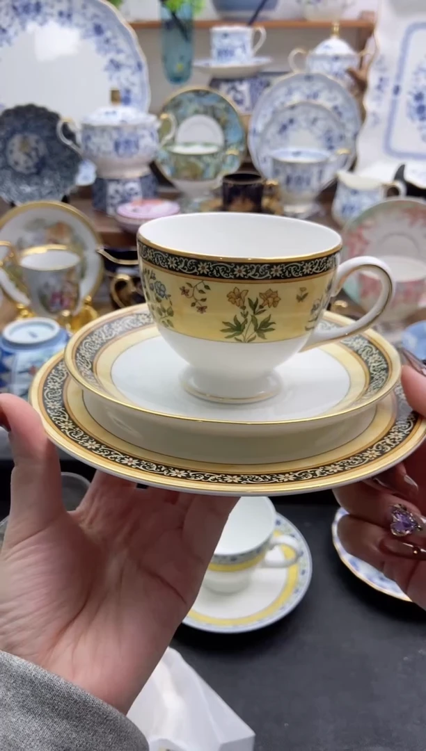 瓷片全新伍德黑宝瓶印度之花三件套谨慎参拍，防伪帖撕毁无售后