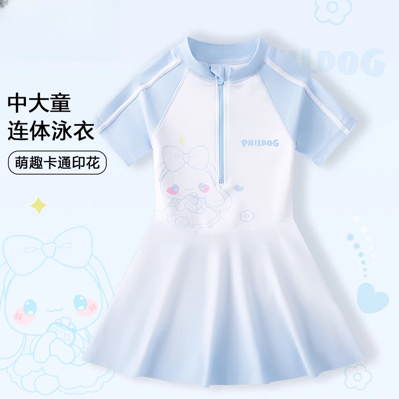 泳装宝宝连体泳衣公主卡通泳衣印花速干连体女童泳装夏装儿童泳衣