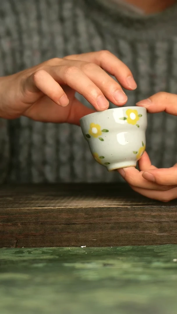 陶瓷青诗集手工手绘瓷器