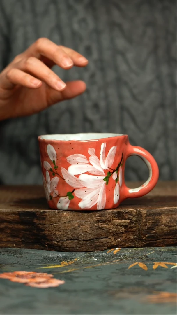 【闪购商品】杯釉下彩手工手绘同款陶器