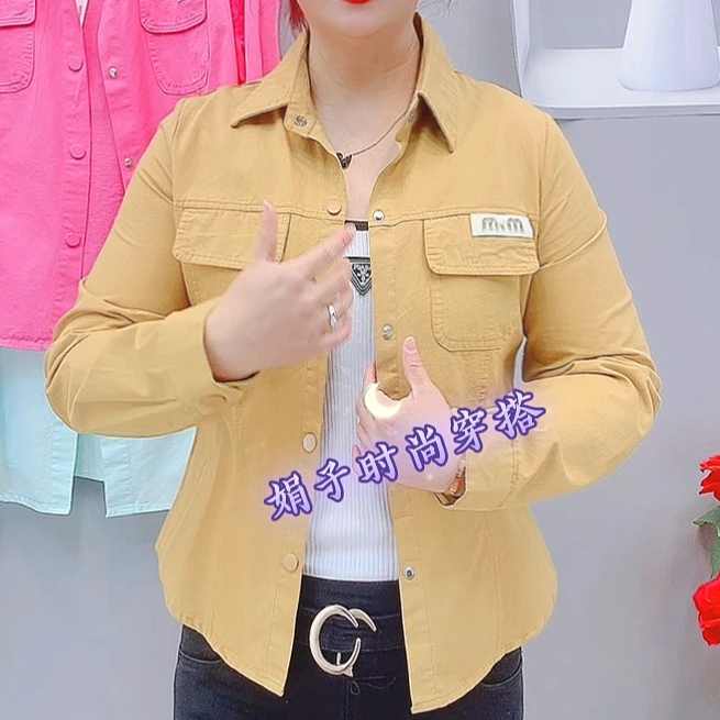 修身款薄款衬衫短外套春夏时尚新款休闲小个子显瘦洋气百搭上衣