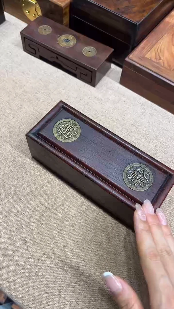 木招财进宝镶嵌线香盒