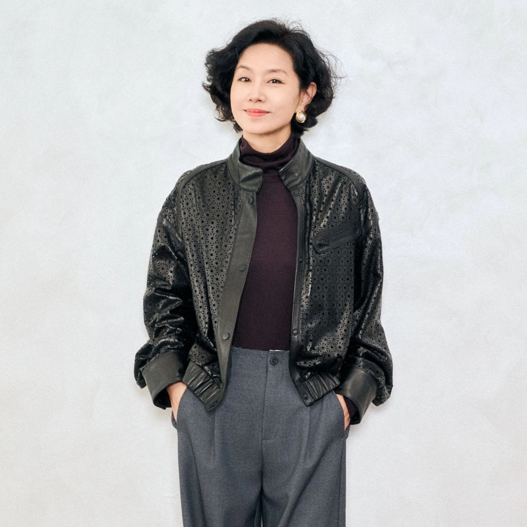 衣即「墨色蚀刻」100绵羊皮重工皮衣秋冬镂空短款外套女YZ58PY2616