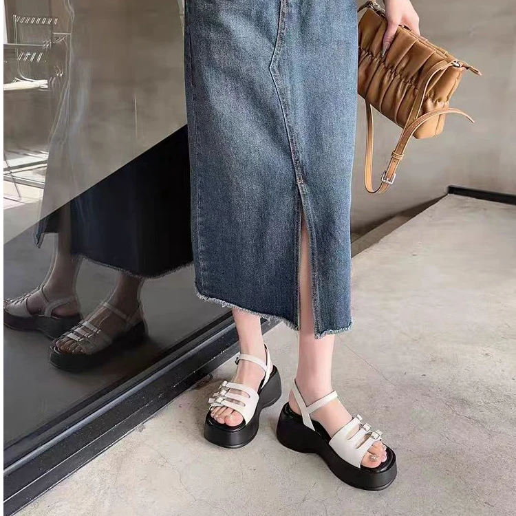 Y083 夏季新款厚底仙女风增高凉鞋