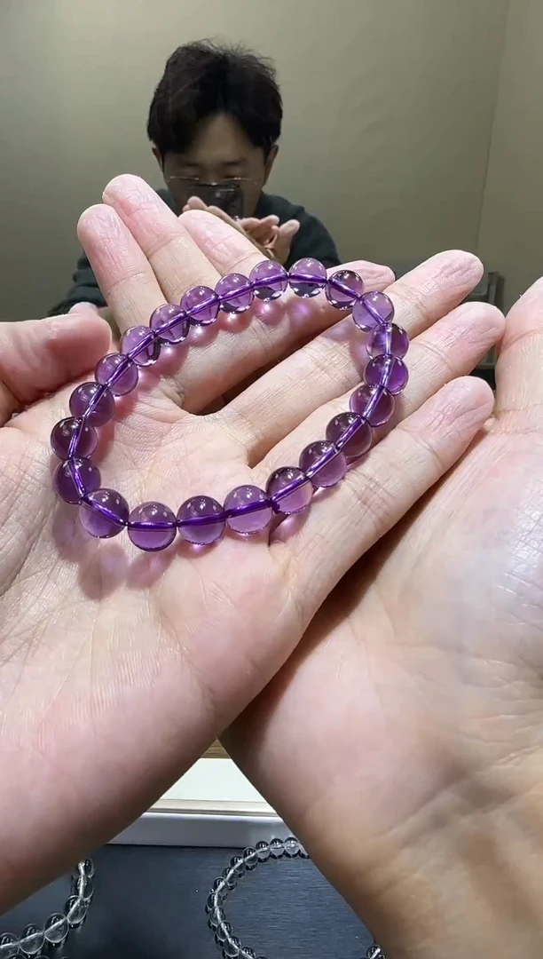 【闪购商品】水晶手链未镶嵌巴西紫水晶8+