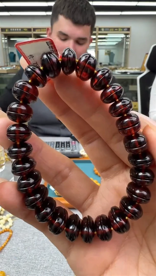 【闪购商品】琥珀手链未镶嵌113秒拍号
