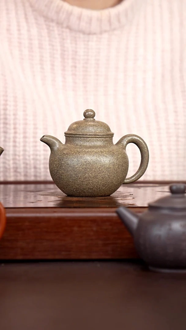 茶壶紫砂全砂青降坡寿珍掇球