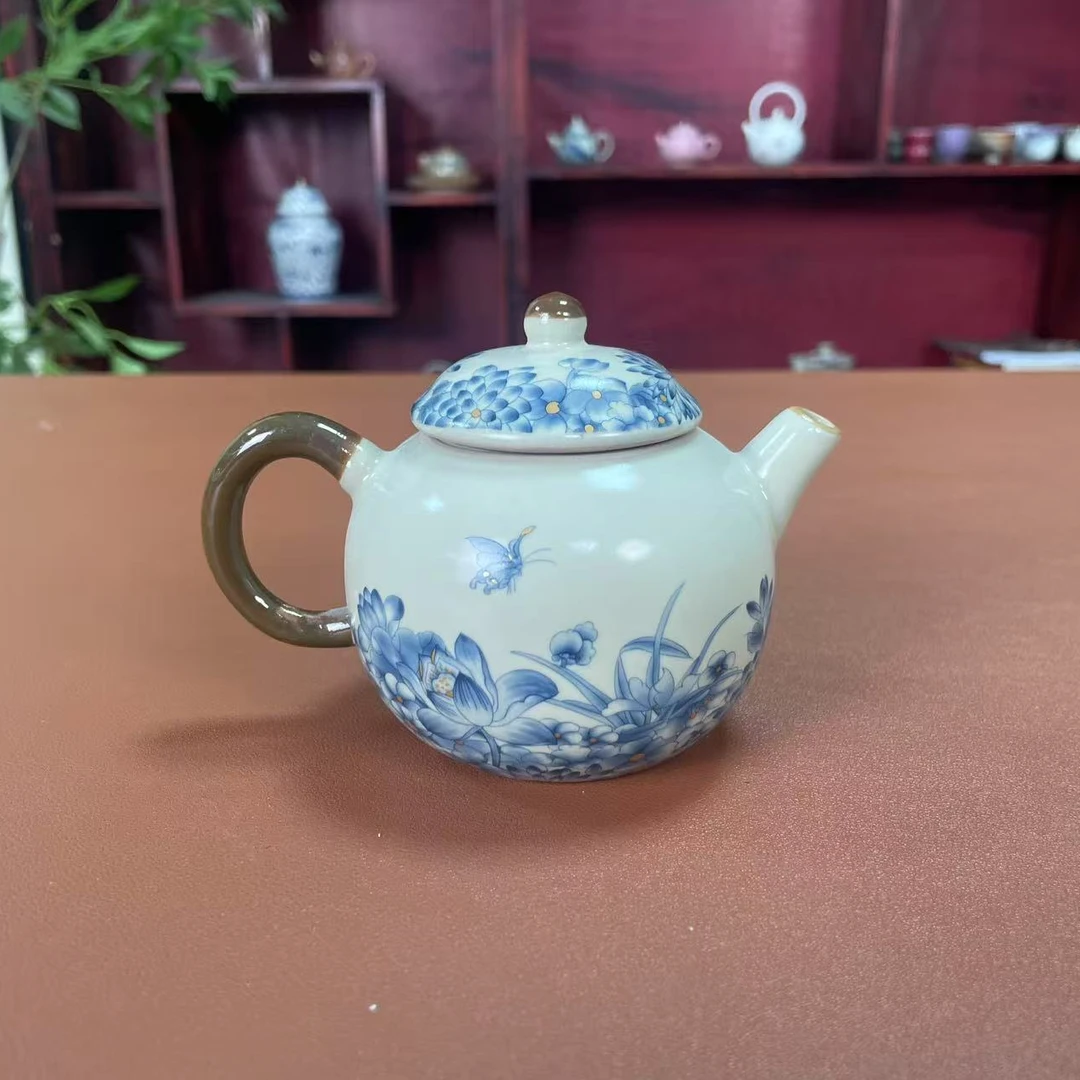 【闪购链接】汝窑蝶恋花茶壶KK061