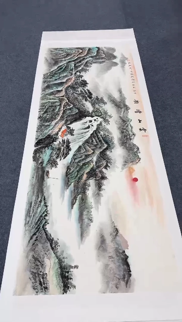 国画山水手绘作品