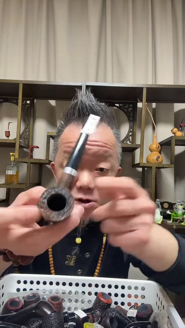 s41纯手工石楠木烟斗