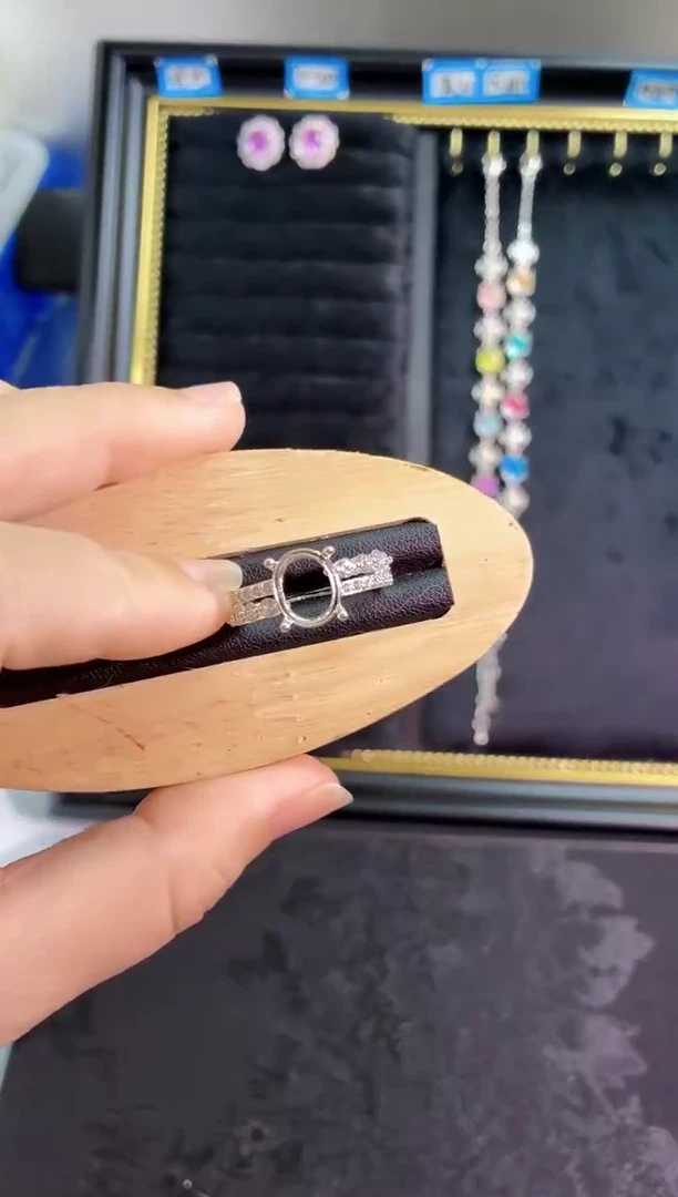 锆石铜合金1号 8*10蛋形 冰花空托