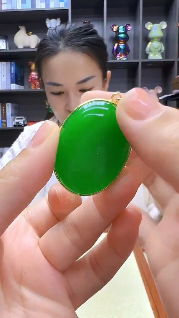 颈饰14K金镶嵌翡翠丹丹diy劲饰