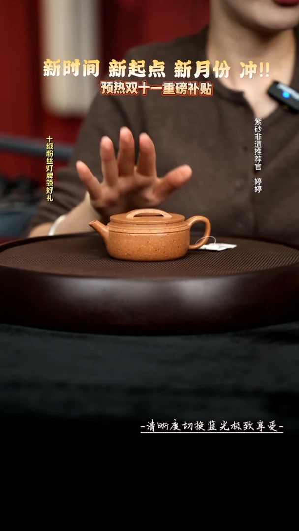 茶壶紫砂DH09411粗砂段泥汉瓦150cc