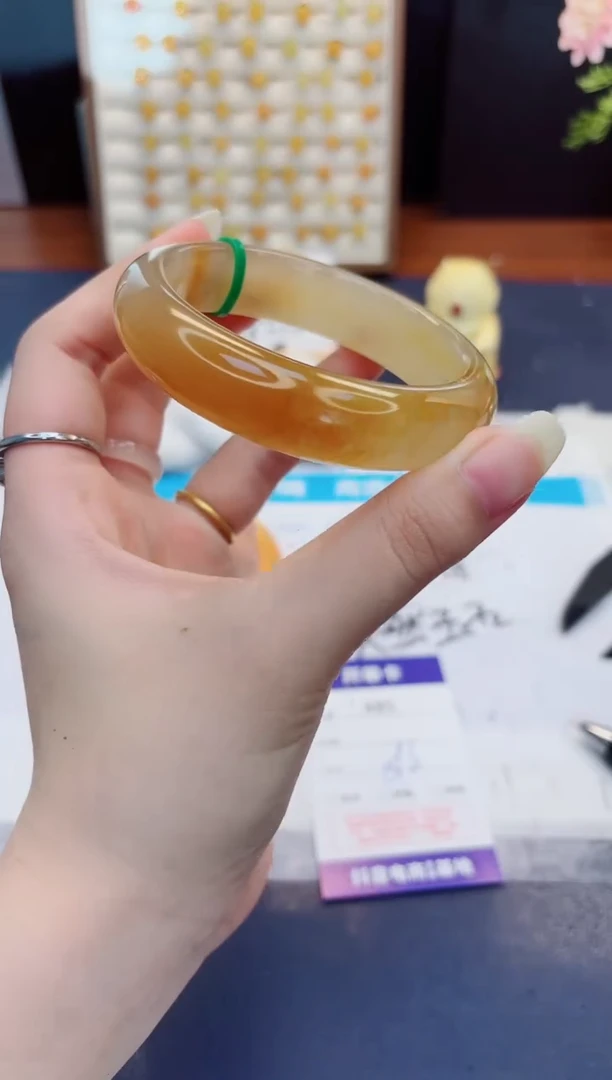 未镶嵌手镯石英质玉485-财气镯-圈口59