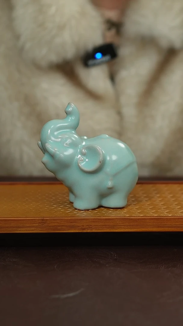 摆件陶原矿原釉汝宋汝瓷